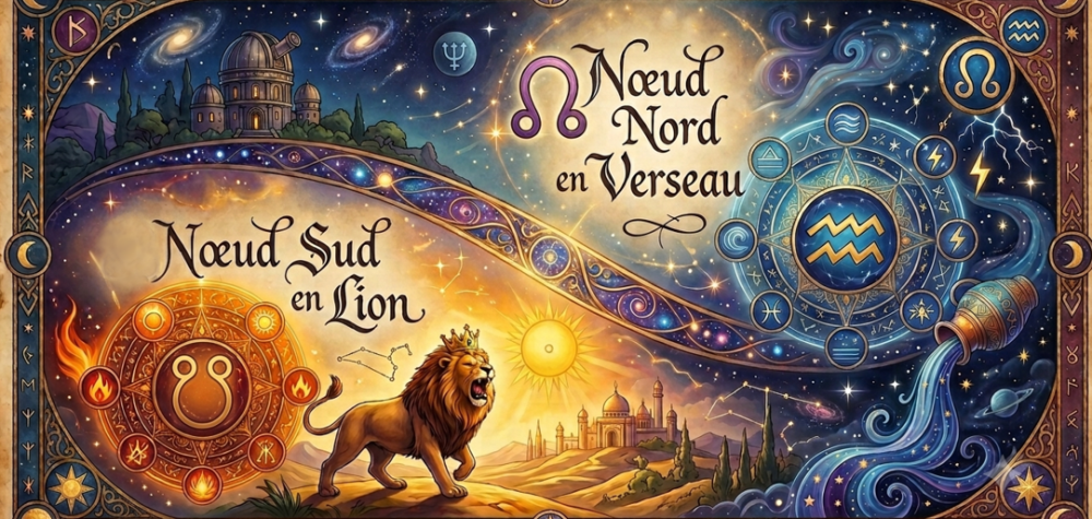 NOEUD NORD EN VERSEAU – NŒUD SUD EN LION